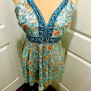 Y2K Baby Doll Gypsycore Cottagecore V-Neck Shirt Top Sz 3XL